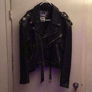 Parasuco vintage black leather jacket.